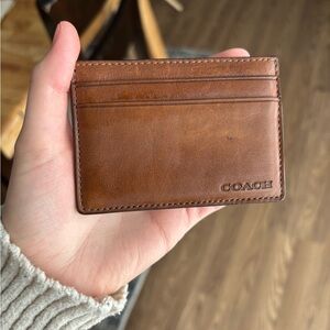 Coach Tan Leather Card Holder